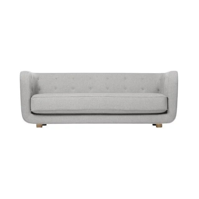 Gold Gray and Smoked Oak Raf Simons Vidar 3 Vilhelm Sofa by Lassen For Sale - Image 8 of 8