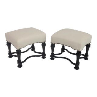 1990s Vintage Tuscan Style Ottomans - a Pair For Sale