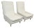 Homenature High Back Linen Blend Lounge Chairs, Pair For Sale