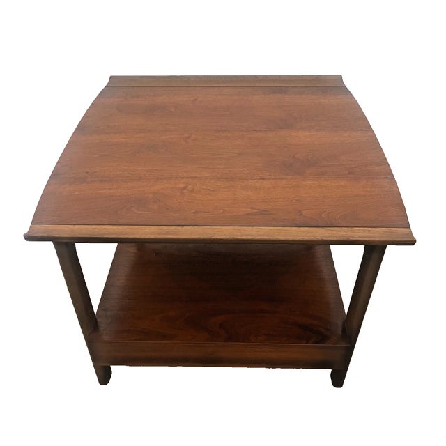 1960s Danish Mid Century Modern Lane Side Table, Nightstand, Bottom Drawer and Shelf For Sale In Palm Springs - Image 6 of 12