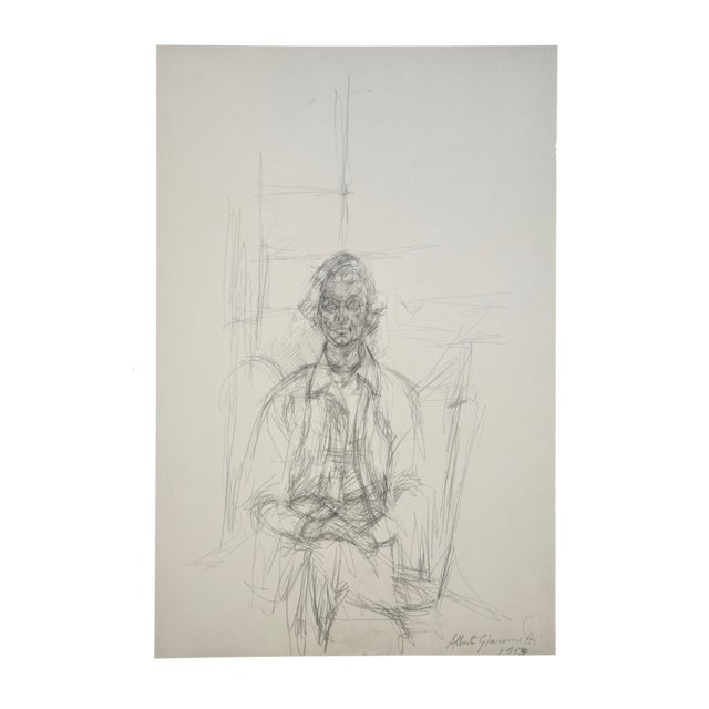 Alberto Giacometti, Portrait of a Young Girl II, 1963, Original Lithograph For Sale