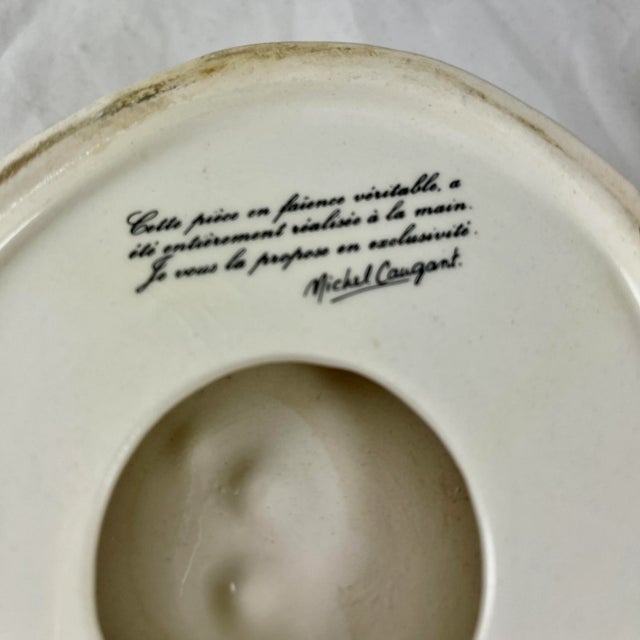 French Faience Figural Hen Pâté Terrine, Michel Caugant For Sale - Image 10 of 11