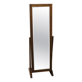 Vintage Cheval Mirror in Oak, 1930 For Sale