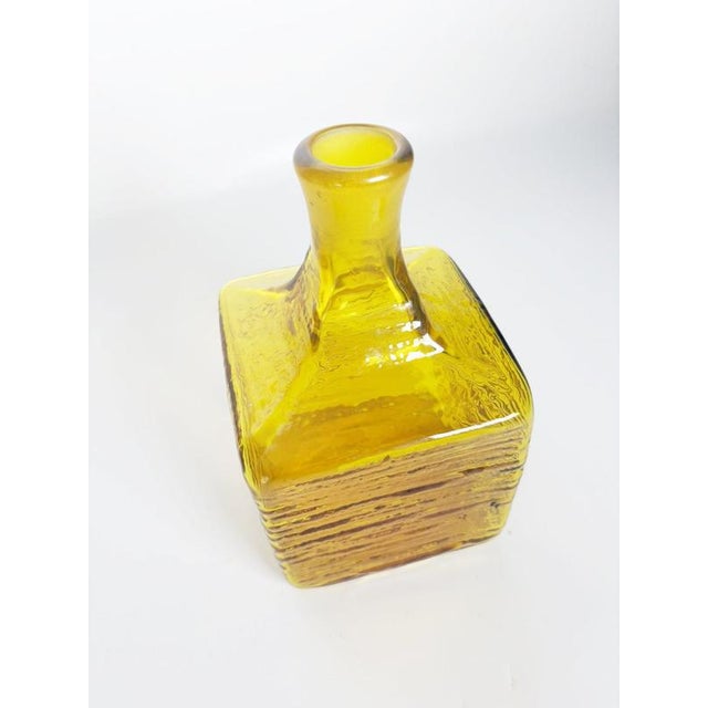 Yellow Glass Bottle with Stopper, France, 1970s For Sale - Image 10 of 12