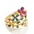 Bochic "Capri" Natural Ruby, Sapphire & Blue Opal Bangle Set In 18k Gold&Silver For Sale - Image 17 of 18