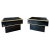 Black Lacquered and Brass Trimmed Tables, 1970, Set of 2 For Sale