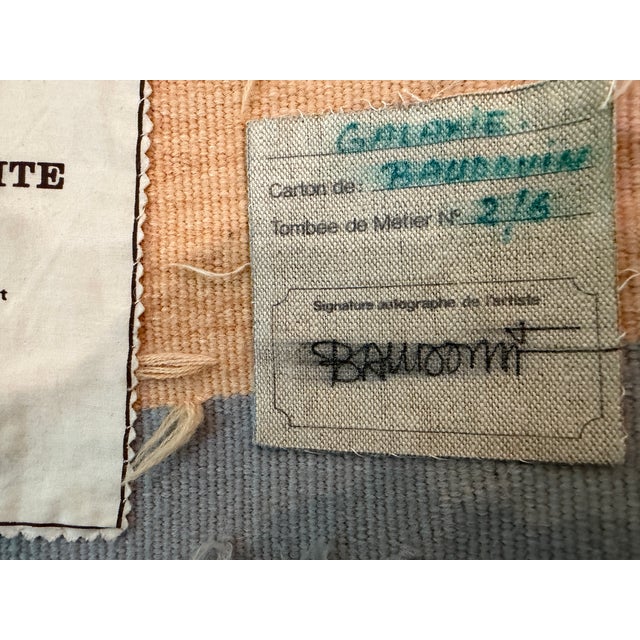 Modern French Tapestry by Baudouin, Late 20th Century 5'11" X 3'8" For Sale - Image 10 of 13