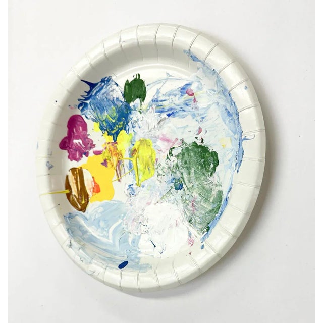 One from a complete series of abstract paintings made from an artist's palette. Full of vibrant color, and rooted in...