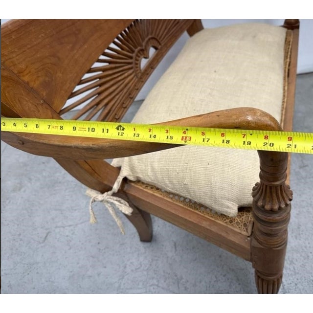 Brown Anglo-Indian British Colonial Cane Settee Hollywood Provenence From "General Hospital" For Sale - Image 8 of 9