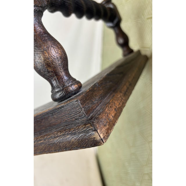 Vintage Expandable Oak Fireplace Fender For Sale - Image 11 of 13