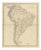 Antique Map of South America with the Falklands and South Georgia, 1858 For Sale