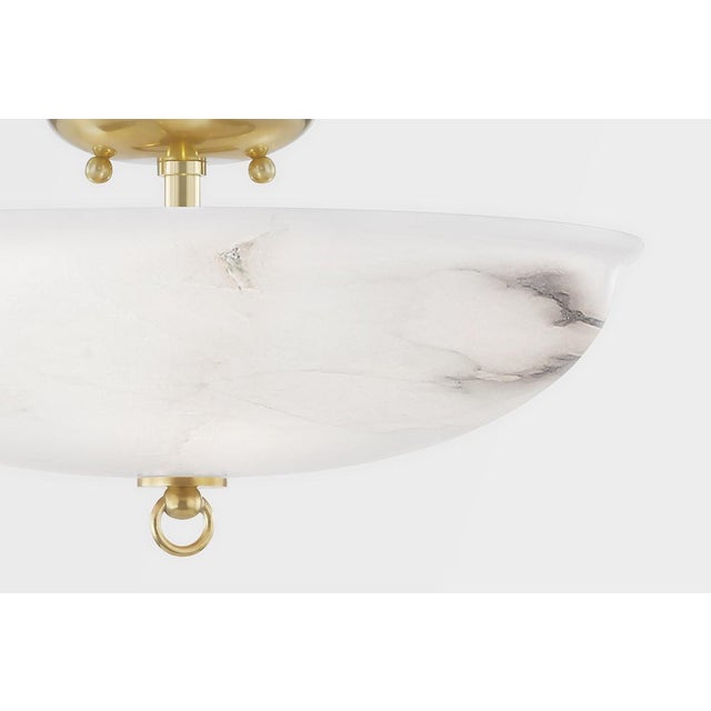 Transitional Hudson Valley Lighting Mark D. Sikes Somerset 3-Light Semi Flush For Sale - Image 3 of 4