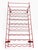 Postmodern Vintage 1980s Herby 50-Bottle Red Metal Wine Rack, Habitat For Sale - Image 3 of 6