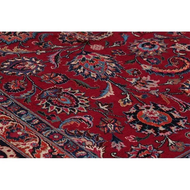 1960s Old Persian Mashad Area Rug 11’6″ X 15’9″ For Sale In Dallas - Image 6 of 13