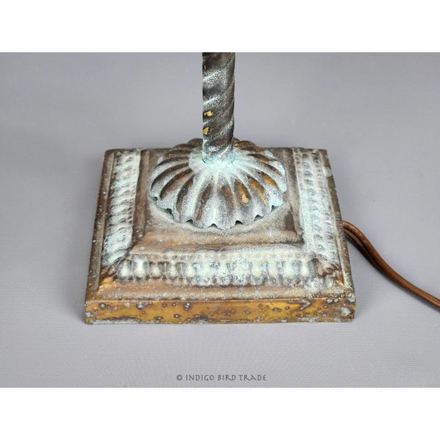 1900's French Art Nouveau Accent Lamp For Sale - Image 9 of 9