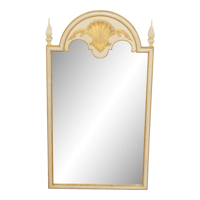 John Widdicomb Venetian Style Partial Gilt Painted Wall Mirror For Sale
