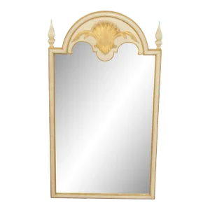 John Widdicomb Venetian Style Partial Gilt Painted Wall Mirror