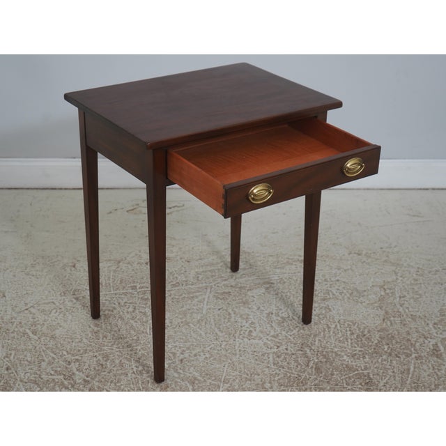 Traditional Kittinger Colonial Williamsburg Walnut 1 Drawer Table For Sale - Image 3 of 18