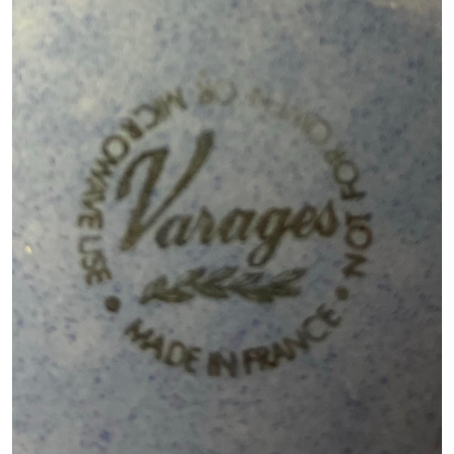 Late 20th Century Vintage Varages Luberon Cobalt Blue Dinner Plates- Set of 2 For Sale - Image 5 of 11