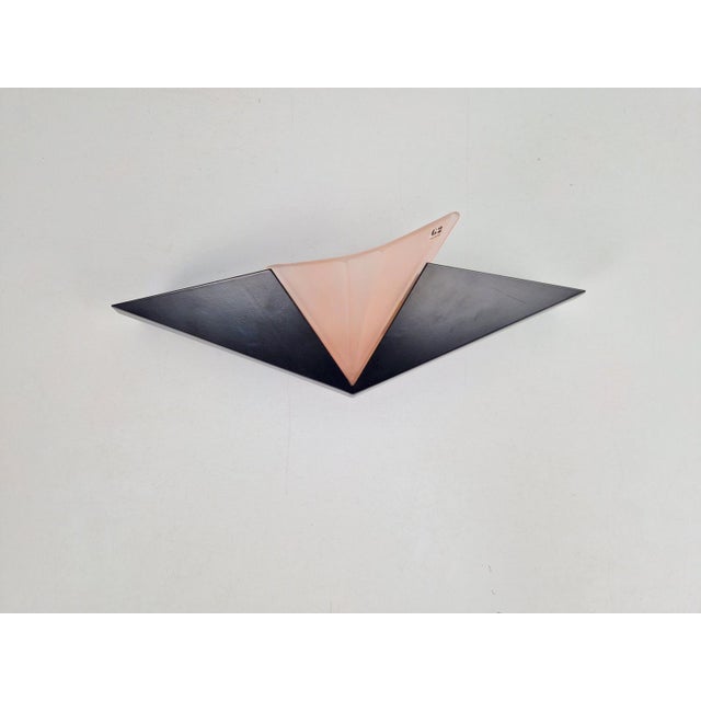 Black Postmodern G2 Vetri Murano Glass & Metal Wall Lamp from Vetri Murano, Italy, 1980s For Sale - Image 8 of 18