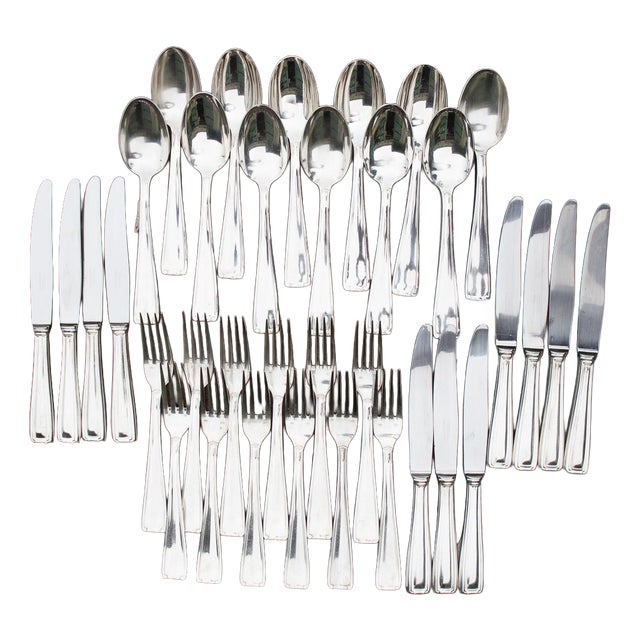 Vintage Art Deco Cutlery Set by François Frionnet, 1940, Set of 35 For Sale