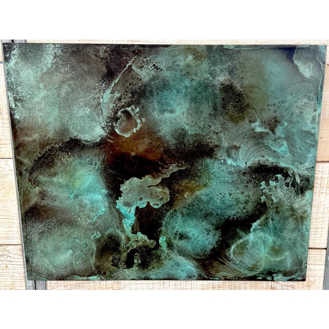 Wood Treloar, Shallow Water, Verdigris-Patinated Copper Panel, No. 3000/c, 36" x 44" For Sale - Image 7 of 18