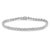 Elegant and timeless, this gorgeous sterling silver link bracelet features 1.0 carat total weight of round, rose cut,...