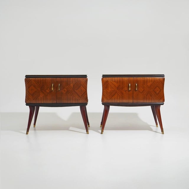 Bedside Tables with Glass Top, 1950s, Set of 2 For Sale - Image 14 of 14