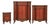 1940s–1960s French Regency, Louis Xv, and Hollywood Regency Revival Serpentine-Front Sideboard, Dresser, Bedroom or Serving Cabinet - Set (3) For Sale