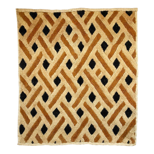 Vintage Tribal Kuba Raffia Grass Textile Fabric