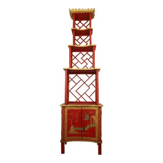 Duchess of Windsor Style Etagere Cabinet For Sale