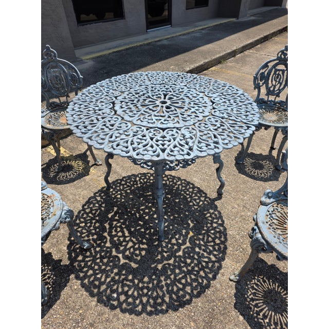 Victorian Style Garden Table and Chair Set For Sale - Image 14 of 18