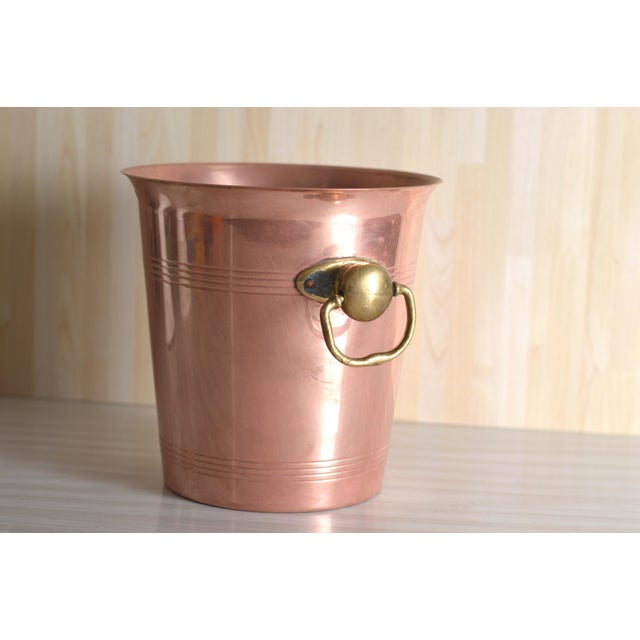 Vintage Champagne Bucket in Copper and Brass Metal, 1960s For Sale - Image 4 of 10