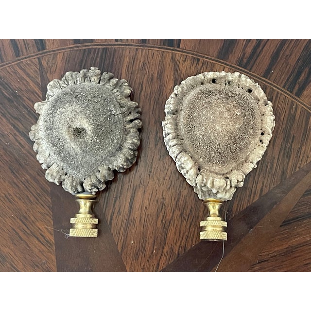 Rustic Antique Black Forest Deer Antlers Borrows Lamp Finials Pair For Sale - Image 3 of 3