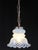 Metal Mid 20th Century Art Nouveau Swirl Opal Glass Hanging Pendant Light For Sale - Image 7 of 10