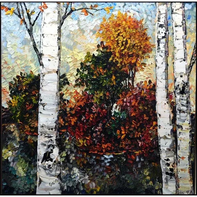 "Untitled" framed Original Acrylic on Canvas by Maya Eventov Hand Signed by the Artist Beautiful museum mounted, matted...