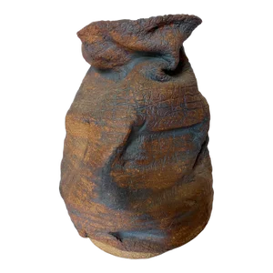 Sculptural Signed Studio Pottery Vase
