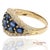Blue 18k 750 Solid Yellow Gold Natural Diamond and Natural Sapphire Ring, Size 6.25 For Sale - Image 8 of 11