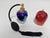 Iridescent Cobalt and Amethyst Art Glass Perfume Atomizer Faceted Crystal 1980 For Sale - Image 13 of 18