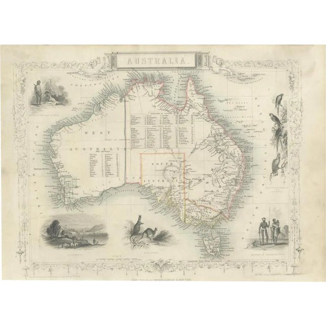 The Tallis and Rapkin Map of Pre-Queensland, 1851 For Sale