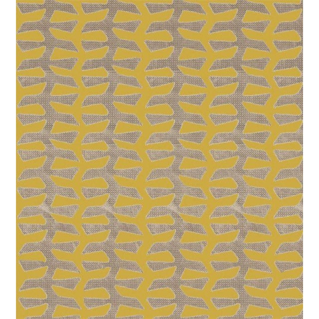 Verdi Applique Fabric Yellow Sample Chairish