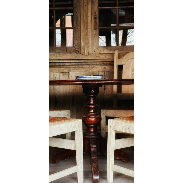 Mid 19th Century Italian Renaissance Style Walnut Center Table on Vasiform Central Standard With Tripod Legs, Mid-19th Century For Sale - Image 5 of 8
