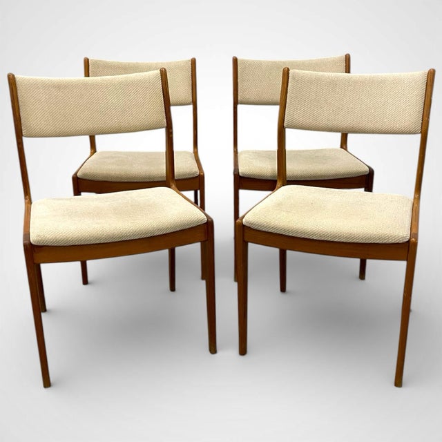 Wood 1960s Teak Mid Century Danish Dining Chairs Set of 4 For Sale - Image 7 of 7