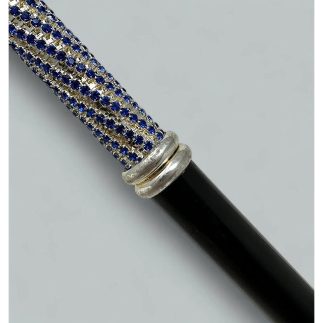 Antique Vintage Lady's Gentlemans Ebonised Wooden Walking Stick Dress Cane 1980s For Sale - Image 6 of 8