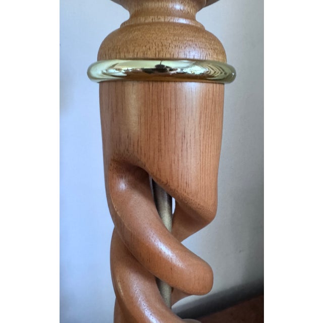Mid 20th Century MCM James Mont Carved Helix Lamp for Frederick Cooper For Sale - Image 5 of 15