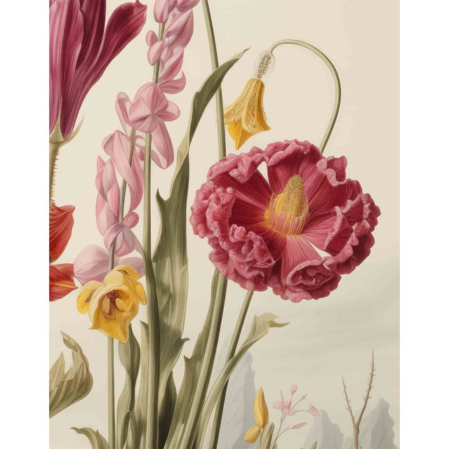 18" X 18" Florilegium - Original Botanical Floral Print, Unframed For Sale - Image 4 of 6