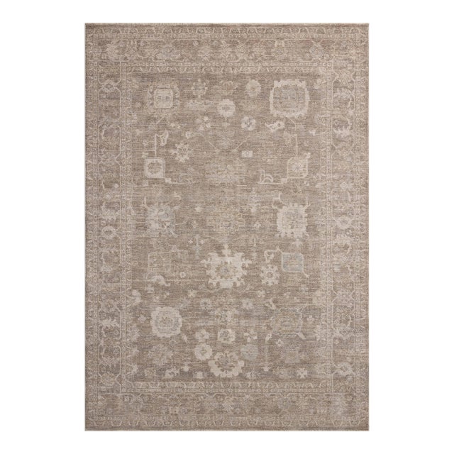 Chris Loves Julia x Loloi Louisa Taupe / Ivory 2'-7" x 12'-0" Runner Rug For Sale