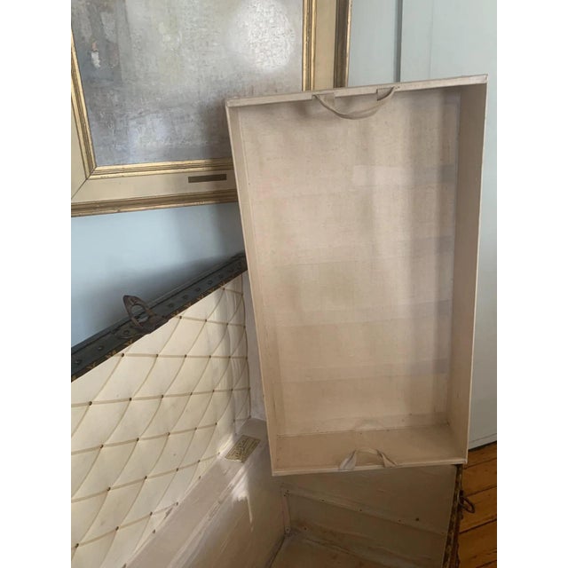 Wood Antique Louis Vuitton Monogram Canvas Steamer Trunk (Circa 1900) For Sale - Image 7 of 18