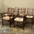 French Provincial Set of 6 Country French Dining Chairs With Rush Seats Includes 2 Armchairs For Sale - Image 3 of 13