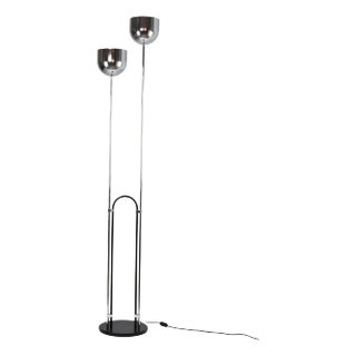 1970's Italian Metal Floor Lamp Attributed to Reggiani For Sale